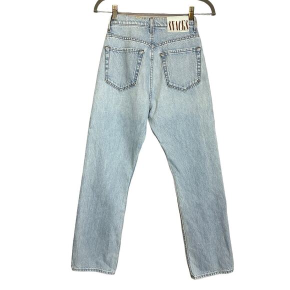 Mother Busted Knee Straight Jeans SIZE 24 The Tippy Top Sweet Tooth Rigid Denim - Picture 3 of 10